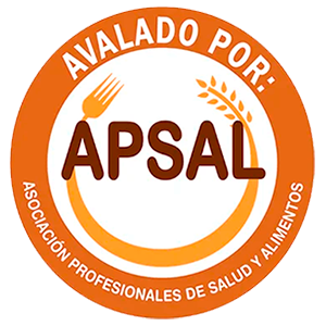 Avalado por APSAL, Asociación Profesionales de Salud y Alimentos