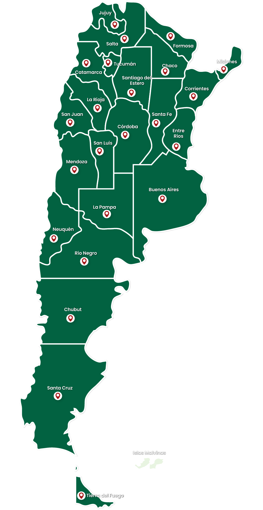 Estamos presentes en toda la Argentina