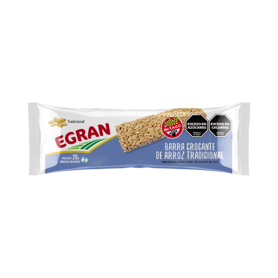 Barra crocante de arroz tradicional