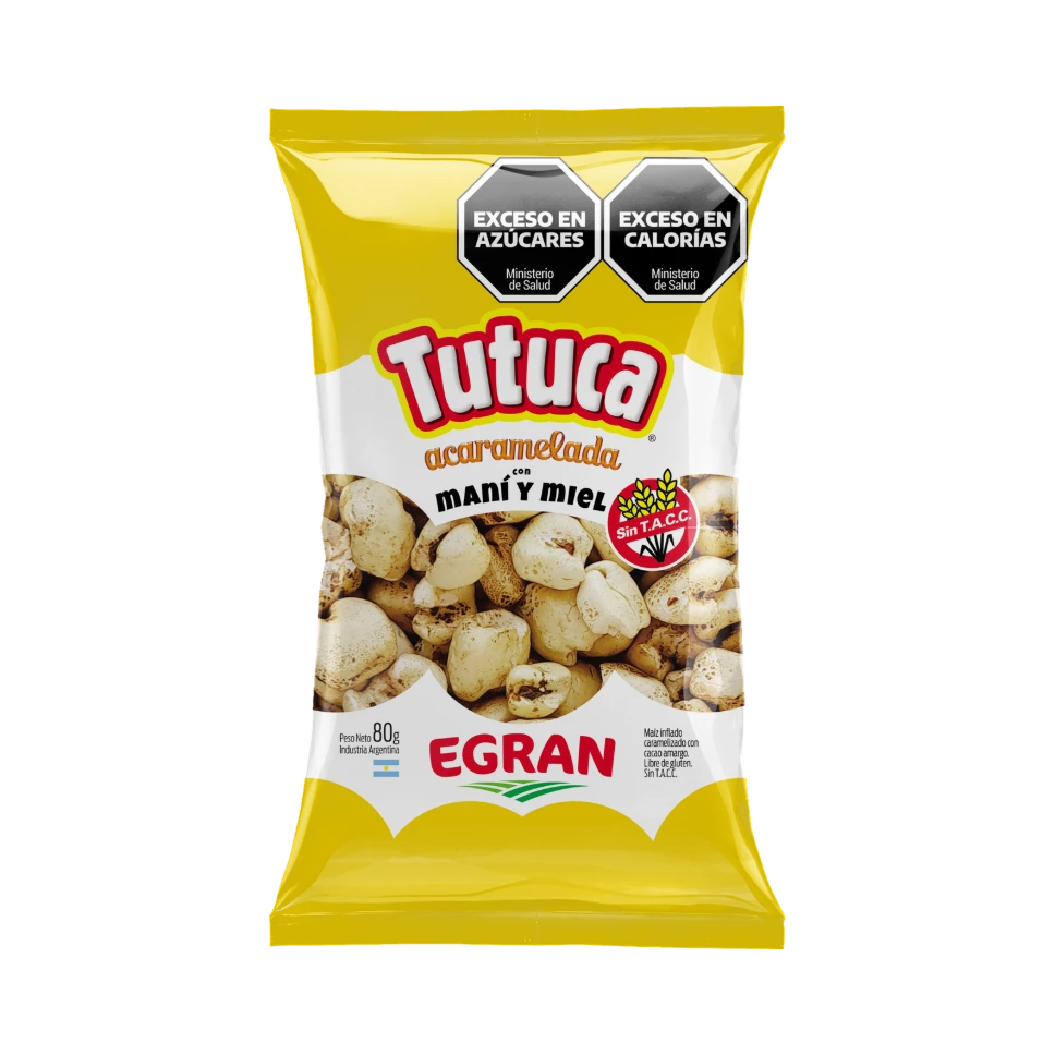 Tutuca acaramelada con maní y miel